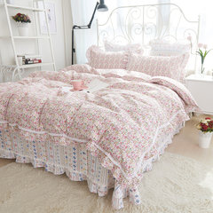 Ming cow, pastoral style, Korean applique, cotton kits, Princess wind 1.8 m single double bed four piece 1.2m (4 ft) bed.