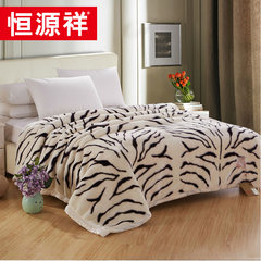 Heng Yuan Xiang Raschel blankets thickened double winter nap blankets, single couple wedding coral velvet blanket genuine 200x230cm [weight 9 Jin] tiger blanket blankets white
