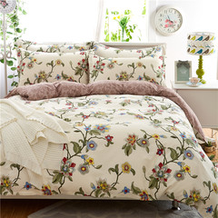 Ladies' home textiles, cotton bed, four sets of 1.5m1.8 sheets, quilt, 2 pairs of cotton bedding, 1.2m (4 ft) bed.