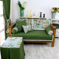 American style rural fabric cushions, double sofa cushions, sofa towels, sofa mats can be customized four seasons 90*90cm