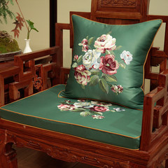 Chinese custom sofa cushion new classical mahogany sofa cushion peony embroidered pillow chair Lohan mattress 35*50 (pillow core)