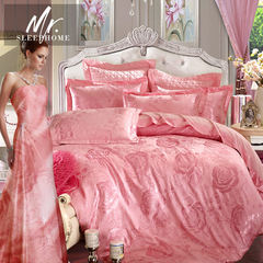 Satin Jacquard four piece 1.8m bedding 2 wedding weft cotton pure cotton quilt bedsheets 1.5 elegance 1.5 1.5m
