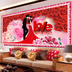 New style precision printing cross stitch true love, eternal marriage lovers living room, cross stitch bedroom 2 meters SZX 30% cm 208X92 [thread] of the line