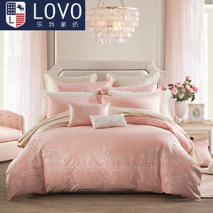 LOVO家纺罗莱生活出品全棉被套床单床上用品纯棉四件套1.8m安琪尔 安琪尔 1.5m（5英尺）床