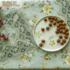 Home and family and cloth cloth lace green garden rectangular table cloth cloth cushion fresh Table Runner 80*80cm