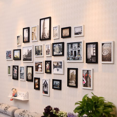28 best European photo photo wall frame heart-shaped wall combination frame photo wall shipping living room atmosphere Black and white architecture