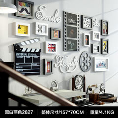 Simple modern photo wall creative living room bedroom picture frame photo wall creative combination of wall decoration black and white [Bonn painting heart] 2827