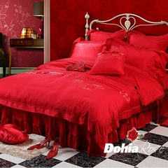 Much like the genuine wedding wedding bedding cotton rose seven piece of love in my heart Ruianna Seven sets of bed skirts 1.8m (6 feet) bed