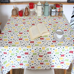 A little rain Nordic IKEA style Mediterranean all cotton pastoral green cloth gift table cloth Light rain tablecloth 140*140CM
