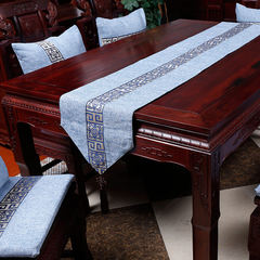 The new Chinese modern classical style living room table cloth gift Chinese TV cabinet table cloth bed's mail bag Elegant blue days 90+17 vertical *110cm