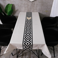 Left Xian Nathan Road, the original national Nordic modern minimalist cotton ins rectangular table cloth tablecloth Restaurant mapuche 180*140cm