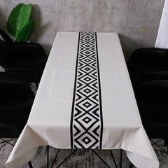 Left Xian Nathan Road, the original national Nordic modern minimalist cotton ins rectangular table cloth tablecloth Restaurant Aymaran 180*140cm