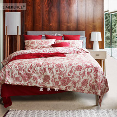 Wedding 60 cotton, four piece set, COTTON BEDSPREAD style bedding quilt kit, AB Satin piece, single pair, 1.5m (5 ft) bed.