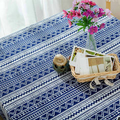 Retro Bohemia folk style coffee bar southeast Mediterranean striped fabric table cloth cotton cloth 80*80cm