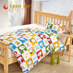100% pure cotton twill quilt children quilt single piece 1.2m1.5 rice bed product kindergarten full cotton cartoon quilt cover autumn ordinary goose 40 220*240 Snoopy