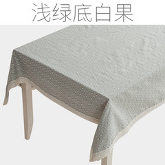 Small fresh pastoral linen tablecloths fabric table cloth rectangular square table cloth simple modern cover towels Green bottom Ginkgo 150*180cm