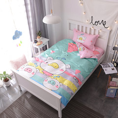 Three sets of cartoon beds, all cotton dormitory, boys' sheets, cute children quilt, 3 sets of pure cotton bed products, 1.0m (3.3 feet) bed.
