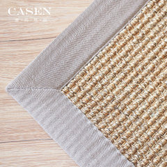 Cezanne thread sisal carpet mats mat custom thick and durable engineering covered the living room bedroom study 1.7m× 2.3m S2 m + non-woven bottom edge gray