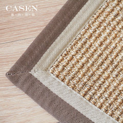 Cezanne thread sisal carpet mats mat custom thick and durable engineering covered the living room bedroom study 1.7m× 2.3m S6 double color + non-woven bottom edge