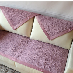 European style modern quality short plush combination sofa cushion, four seasons antiskid thick skin sofa towel 80*80cm