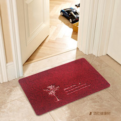 Foyer mat bathroom kitchen door anti-skid door mat carpet bedroom door in the door floor mat floor mat foot pad foot pad 40× 60CM wine red health tree