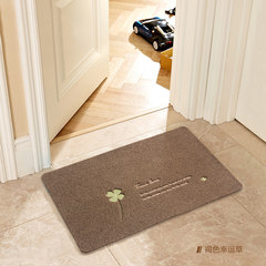 Foyer mat bathroom kitchen door anti-skid door mat carpet bedroom door in the door floor mat floor mat foot pad foot pad 40× 60CM brown clover