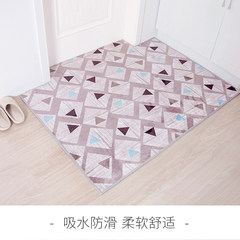A door mat carpet door mat mat mat household water custom hall bedroom carpet 90*150cm Shallow camel triangle