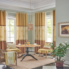 80 Mianma Home Furnishing modern American Pastoral model room bedroom study custom curtains finished half shading 1*2.8