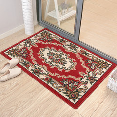 Woven carpet mat mat in front of the living room bedroom door hall woven European doormat 170x120cm Flowers are rich and red 01