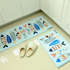 The kitchen door mat mat bath mat room bathroom door carpet mat water Hall 45× 115cm Colorful fish