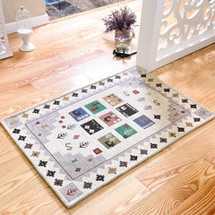 American country geometric patterns, ground mats, living room, tea tables, carpets, children's bedrooms, carpets on the bed 40× 60CM