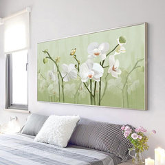 The new diamond drill painted with fresh Phalaenopsis simple modern stick DIY cross stitch flower bed room paintings Full of fresh Phalaenopsis 120X50CM drill