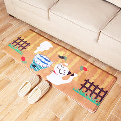 Japanese money cats soak up water and prevent slippery floor mat glass door mat kitchen carpet long bedroom bed pad foot pad 45× 120cm delicious baked fish