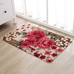 The rose cut flowers in the hall entrance door dust mat mat mat bathroom kitchen bedroom floor mat 40× 60CM Three roses
