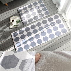 Door mat, door mat, bedroom, living room, kitchen mat, bathroom mat, lobby 50× 120cm Hexagon