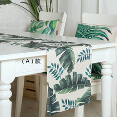 The original fresh plant garden plant cotton table cloth watercolor TV cabinet table table cloth cover towels gift A 65+17 vertical *180cm