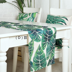 The original fresh plant garden plant cotton table cloth watercolor TV cabinet table table cloth cover towels gift D 65+17 vertical *180cm
