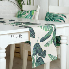 The original fresh plant garden plant cotton table cloth watercolor TV cabinet table table cloth cover towels gift B 65+17 vertical *180cm