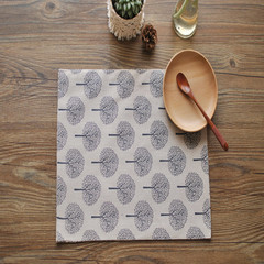 Pure cotton mat pattern of Scandinavian minimalist home cloth cloth mat anti-skid Western-style food table cloth Light colour