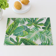 Fresh garden green plants and comfortable cotton pad insulation pad Nordic Western-style food meal pad pad pad tea table mat Meal pad -TPL4 30*40cm