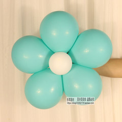 Single layer balloon, flower wedding, marriage proposal, birthday party, double full moon, hundred days decorations, special TIFFANY BLUE + white (send plum blossom clip).