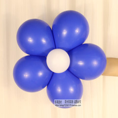Single layer balloon, flower wedding, marriage proposal, birthday party, double full moon, hundred days decorating supplies, special blue and white.