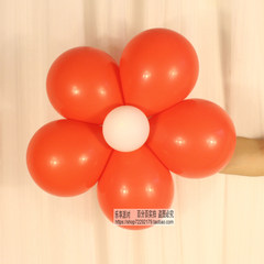 Single layer balloon, flower wedding, marriage proposal, birthday party, double full moon, hundred days decorations, special price red + white (with plum blossom clip).