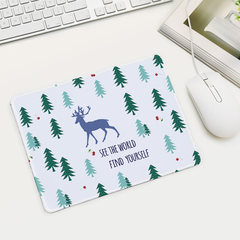 Forest deer computer mouse pad creative waterproof desk pad antiskid thickening overhand wrist pad trumpet game Small mouse pad - Forest