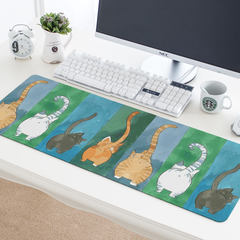 Cute kitty Creative Color mouse pad waterproof anti-skid pad thickening sewing desk mat super keyboard Mouse pad - Cat bottom [size 30x78]