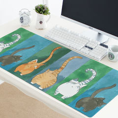 Cute kitty Creative Color mouse pad waterproof anti-skid pad thickening sewing desk mat super keyboard Oversized mouse pad - Cat bottom [40x90]
