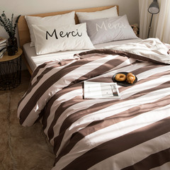 简约韩式纯棉四件套卡通全棉床单被套床笠4件套1.8m1.5米床上用品 床单款 简单 1.2m（4英尺）床