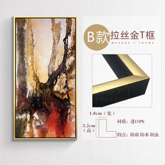 Pure hand painted abstract oil painting, modern simplicity, entrance wall painting, vertical version of staircase, background decoration painting, Zhao Wuji 23 cm *28 cm B drawing gold T frame Oil film laminating + low reflective organic glass