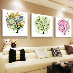 Modern decorative painting frame painting murals in the bedroom living room send happiness money tree wall entrance hallway paintings F 150*150 Other types Nine Oil film laminating + low reflective organic glass