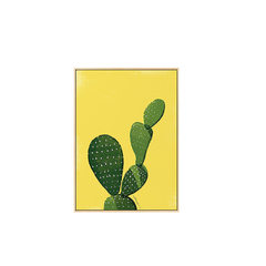 Simple green plant cactus, triple painting log frame, Nordic sofa background combination, hanging painting, Nordic personality painting 50*60 (CM) Other types C Independence (now 3-5 days' delivery)